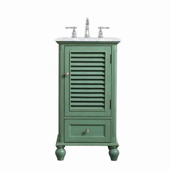 Elegant Decor  19 in. Single Bathroom Vanity in Vintage Mint - 19 x 35 x 19 in.