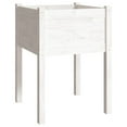 thumbnail image 4 of vidaXL 19.7" x 19.7" x 27.6" White Solid Pinewood Planter Boxes, 4 of 8