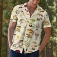 thumbnail image 6 of Vintage Mushroom Hawaiian Shirt For Men Retro 80s 90s Mushroom Shirt Casual Mens Hawaiian Shirts Short Sleeve Button Down Men, 6 of 7