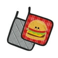 thumbnail image 2 of Caroline's Treasures Hamburger Face Pair of Pot Holders, 2 of 2