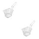 thumbnail image 4 of Ounissouiy Cesta para freír aperitivos Colador de aceite Cestas de acero inoxidable Colador de patatas fritas Accesorio de contenedor de almacenamiento de Plata 2piezas Ounissouiy CBP103391, 4 of 6