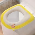 thumbnail image 5 of YgkuHd Toilet Seat Cover Pads, Plush Thickened Cartoon Toilet Seat Cover Universal All Season Washable Non Slip Soft Warm Bathroom Home Toilet Cushion, 5 of 5