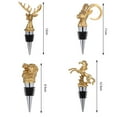 thumbnail image 2 of Alloy Deer Head Leak Proof Kitchen Gadgets Champagne Bottles Stoppers Wine Stopper Beverage Bottle Cap Wine Cork ROSE GOLD LION HEAD, 2 of 8