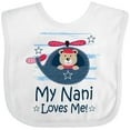 thumbnail image 3 of Inktastic My Nani Loves Me Grandson Bear Boys Baby Bib, 3 of 4