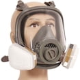 thumbnail image 2 of Máscara facial completa para pintura, vapores orgánicos y polvo, respirador de máscara de gas con filtro de vapor orgánico ER, 2 of 5