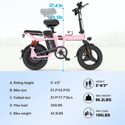 Folding Electric Bike for Adults with 700W Peak Motor, Ebike with 672Wh Battery, 35-55 Miles Range, Foldable Electric Bicycle for Men Women Commuter Travel