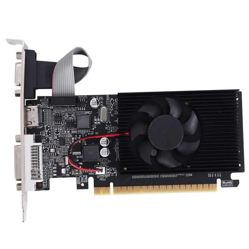GT 610 1G Ultra-Fast Graphics Card 1GB 64Bit DDR3 810/500MHz PCI-E 1.1 X16 Desktop Small Chassis PC Gaming Graphics Card