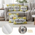 thumbnail image 5 of Lemon Farmhouse Outdoor Pillow Covers 16x16 Set of 2,Waterproof Patio Throw Pillowcase Protectors,Summer Fruit Botanical Grey Wooden Decorative Pillow Shams Cushion Covers for Seat Bed Couch Sofa, 5 of 8