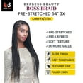 thumbnail image 5 of Ebo Bobbi Boss King Tips Boss Braid Pre-Stretched Braiding Hair 54" 3X Perfect for Knotless Styles (Ocean Blue), 5 of 6