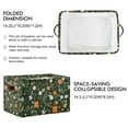 thumbnail image 2 of Yayeee Canvas Storage Basket with Handles for Shelves Fabric Bins Closet Organizer, Orange Flowers, 2 of 8