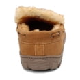 thumbnail image 5 of Clarks Cinnamon Venetian Suede Moccasin Loafers Rounded Toe Fur Lined Slippers (Cinnamon, 12), 5 of 7