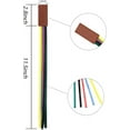 thumbnail image 2 of SHAR 4 Pieces Faux Leather Ribbon Bookmarks Bookmark with 5 Colored Ribbons Book Markers for Roman Bible Books, 2 of 5