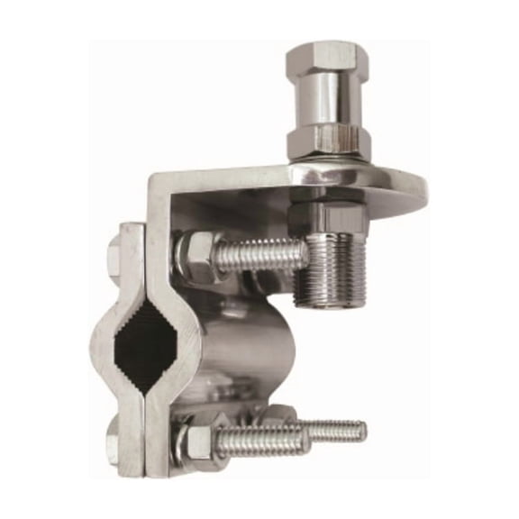 Mirror Rail Radio Antenna Mount Double Groove 3/8x24 & UHF SO239 Stud CB JBC995H