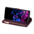 thumbnail image 3 of For Samsung Galaxy S25 Edge Wallet Case Color Splicing Leather Phone Cover with Stand - Black, 3 of 5