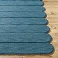 thumbnail image 3 of Hauteloom Tayte Wool Living Room, Bedroom Area Rug - Contemporary - Beetle Blue, Marine Blue, Light Silver - 2' x 3', 3 of 6