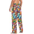 thumbnail image 6 of Summer Seamless Pattern Men's Pajama Pants Cotton Long Sleepwear Lounge Pants S, 6 of 7