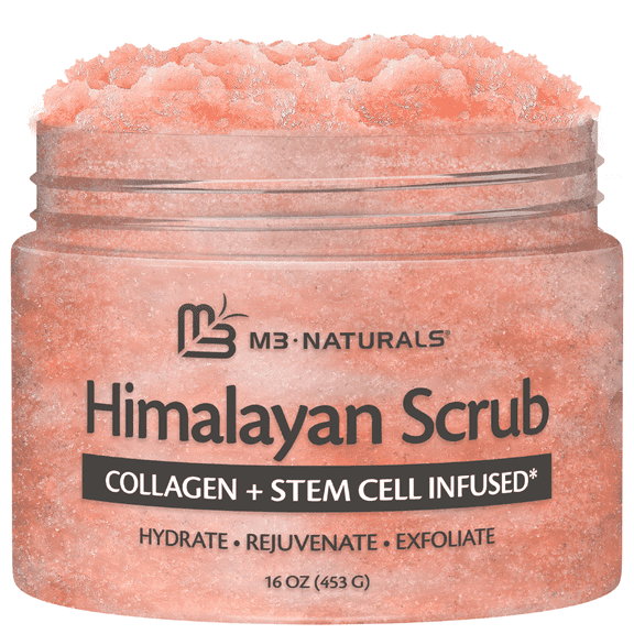 M3 Himalayan Exfoliating Body Scrub with Collagen and Stem Cell, 16 oz