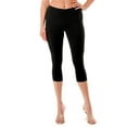 thumbnail image 5 of 3 Pack Women's High Waisted Capri Jegging Stretch Jean Style Capris Size S -3XL Inseam 20", 5 of 6