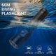thumbnail image 1 of Impermeable 1000 lúmenes XM-L2 LED linterna de buceo bajo el agua 60m de profundidad lámpara de iluminación LED brillante luces de buceo linterna Soledad Linternas súper brillantes, 1 of 10