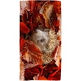 thumbnail image 2 of Terry Towels Face Towel Hand Cloth Autumn Orange Leaves with Hedgehog Bath Decor for Hotel-Spa-Kitchen Multi-Purpose,Soft,Quick-Dry 30 X 15&nbsp;inch Wash Cloths, 2 of 5