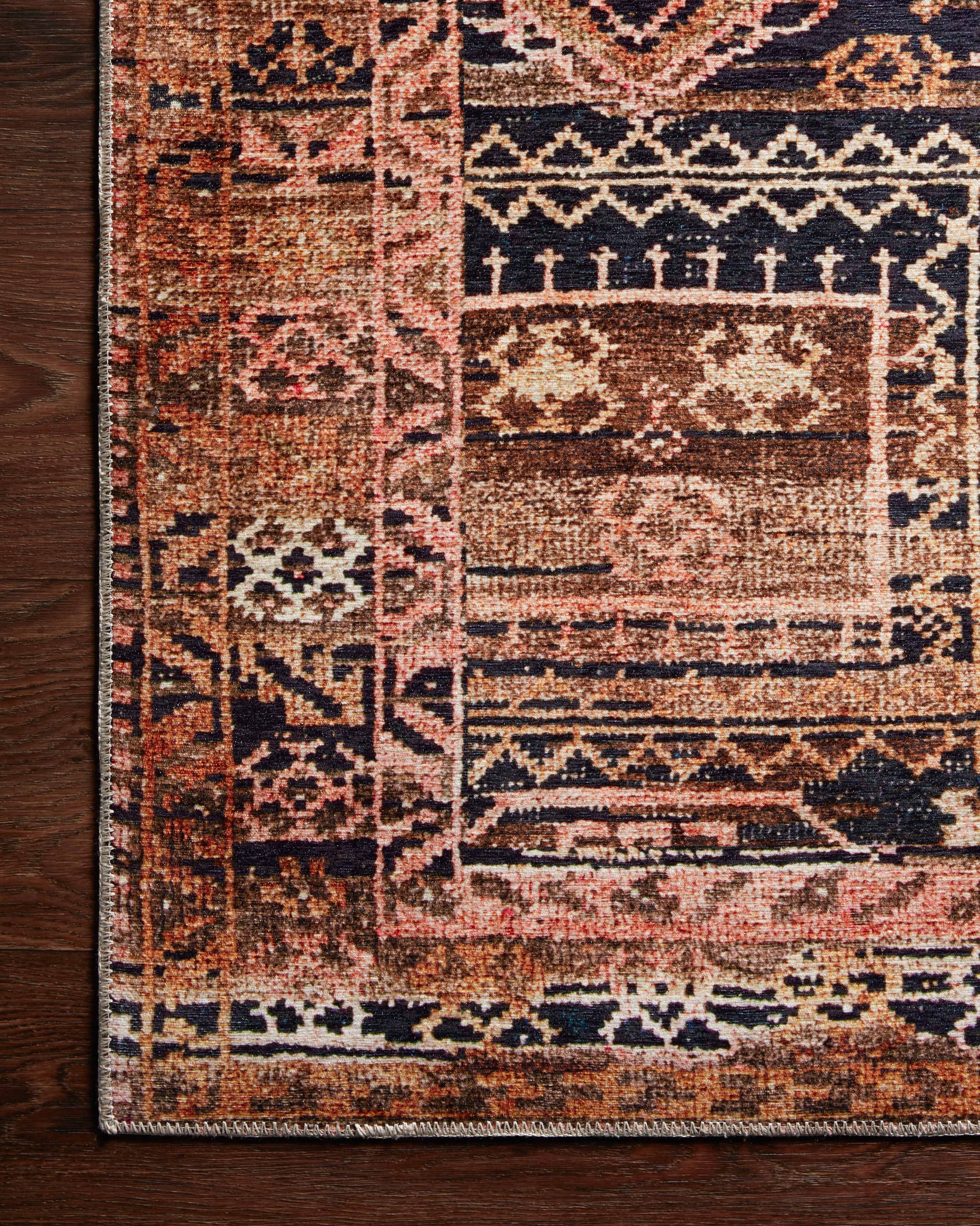 Loloi Layla LAY-14 Printed Mocha / Blush Area rug 3'-6" x 5'-6"