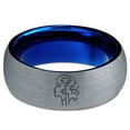 thumbnail image 2 of Gifts for Her Gamer Wide Gray Ring Tungsten in Loving Memory 5th Anniversary Gift Satin, 2 of 7