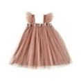 thumbnail image 1 of MHFRRA Robe de Printemps pour Filles Robe de Fête à Manches Volantes pour Tout-Petits Robe de Fête Dansante Vêtements 4-5 Ans, 1 of 4