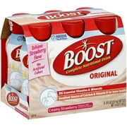 BOOST Original Complete Nutritional Drink, Creamy Strawberry 8 oz, 6 ea (Pack of 2)