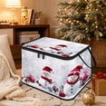 thumbnail image 4 of Christmas Storage Bin with Lid and Carrying Handle Christmas Foldable Storage Box Large Xmas Decorative Collapsible Container Basket for Organizing Closet Home Bedroom Gift, 4 of 6