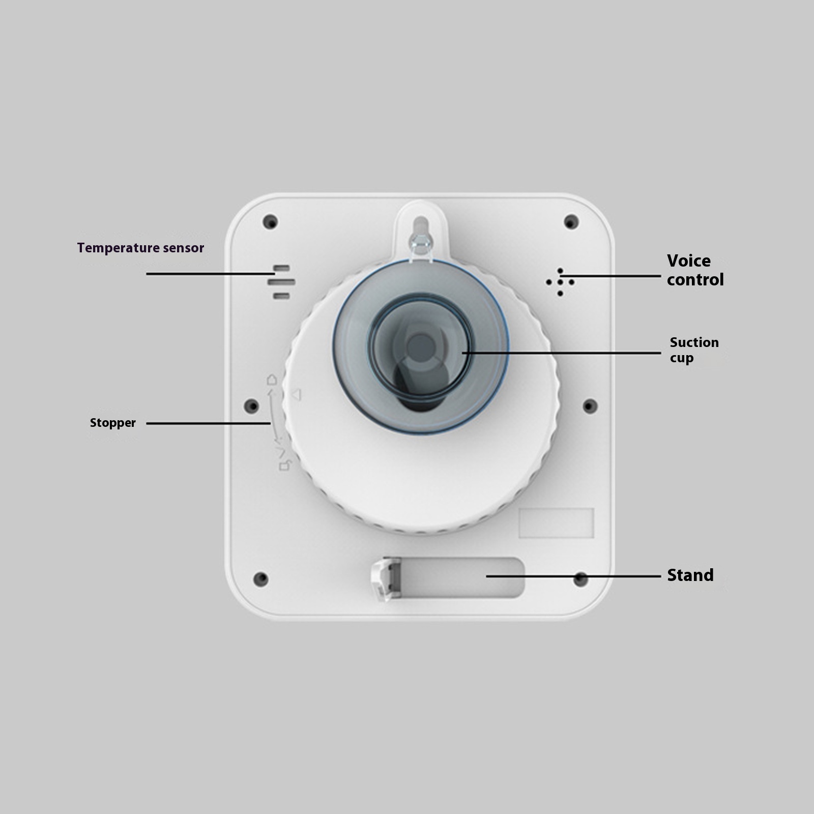 Bathroom Clock Kitchen Wall Clock with LCD Screens Shower Clocks with Suction Cup,Temperature Calendar Water Resistant