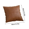 thumbnail image 2 of DAMAI Faux Leather Throw Pillow Covers 18 X 18 Inches, Hand Stitched Leather Decorative Pillow Cover,Quickly disassemble and replace pillowcases for Couch Sofa Bed Living Room Home Garden, 2 of 6