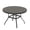 Black, variant on Outdoor Round Patio Dining Table for 4-6, All Weather Metal Dining Table with Umbrella Hole for Deck Lawn Garden Backyard, Sandstone Color