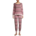 thumbnail image 4 of Secret Treasures Women's and Women's Plus Long Sleeve Top and Ankle Pants Pajama Set, 4 of 6