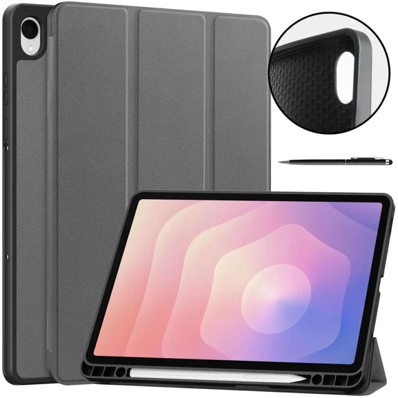 Case for Samsung Galaxy Tab S11 11 inch 2025 SM-X730 X736B, Slim Protective Cover, Auto Wake Sleep, Soft TPU Protective Cover with Pencil Holder Stand Stylus Pen