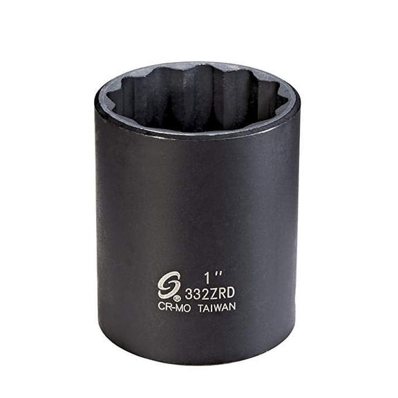 Sunex Tools 332ZRD - 3/8" Drive 1" 12 Point Semi-Deep Impact Socket
