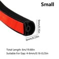 thumbnail image 2 of BE-TOOL Self-adhesive Silica Gel Door Sealing Flexible Strip Weather Stripping Door Seal Strip D-Shape for Kitchens Door Frame & Window Seal (0.23*0.35in, Black), 2 of 8