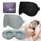 thumbnail image 1 of Antifaz 3D para Dormir para Hombres y Mujeres (Paquete de 2), Máscara de Ojos con Bloqueo Total de Luz, Máscara para Dormir de Lado, Espuma con Memoria Ajustable y Lavable, Negro y Gris Plateado, 1 of 3