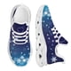 thumbnail image 1 of Zapatillas de deporte de malla para mujer con diseño de copos de nieve brillantes, resistentes a los golpes, con plataforma ligera y resistente al desgaste, 1 of 6