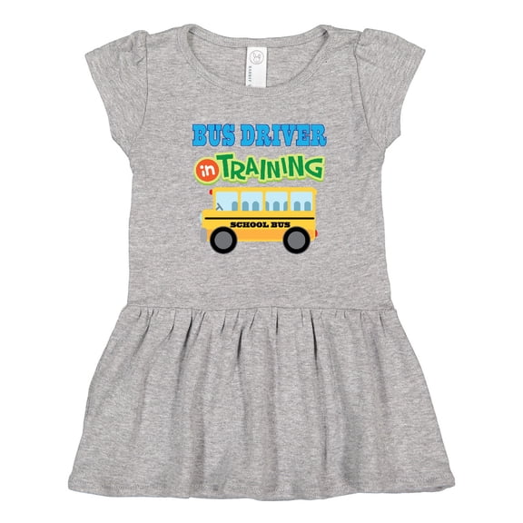 Inktastic Bus Driver in Training Girls Toddler Dress