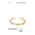 thumbnail image 2 of Anillo de apertura para mujer, anillos de flores chapados en Metal de cobre, decoraciones de mano ajustables, joyería para novia y mujer, regalo Ropa, zapatos y accesorios Miscelánea Oro rosa Jumpingount AP014759-03, 2 of 6