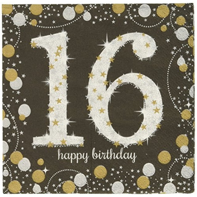 Amscan Party Supplies Sparkling Celebration 16 Servilletas p Amscan Amscan