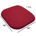 thumbnail image 5 of Sweet Home Collection Memory Foam Honeycomb Non-Slip Back 16" x 16" Chair Pad - Red, 6 Pack, 5 of 7