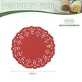 thumbnail image 2 of Uxcell Paper Doilies, Paper Lace Doilies Disposable Round Modern Decorative Placemats Bulk, Fit for Baked Food Red 3.5 Inch, 2 of 7