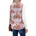 thumbnail image 5 of Wutalume Women's Christmas Printed Fashionable And Warm Fleece Cardigan Vest, Cozy and Festive Layering Piece for Holiday Outfits and Cold Days,Pink XL, 5 of 6