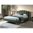 thumbnail image 6 of Omax Decor Bella Modern Fabric Upholstered Queen Platform Bed in Forest Green, 6 of 6