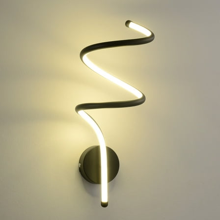 Modern Indoor White Curved Line Wall Light LED Bedroom Sconce Lighting Reading Lamp Fixtures