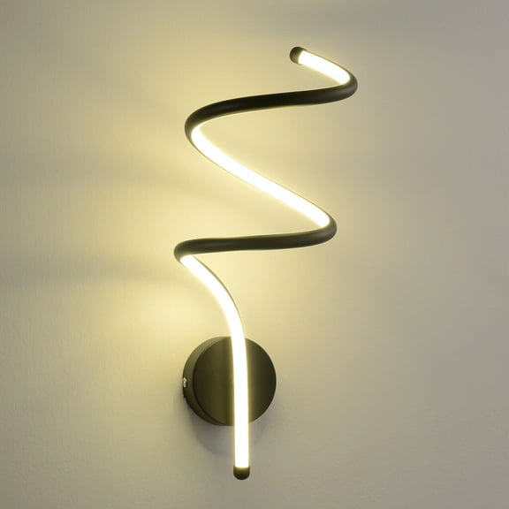 Modern Indoor White Curved Line Wall Light LED Bedroom Sconce Lighting Reading Lamp Fixtures