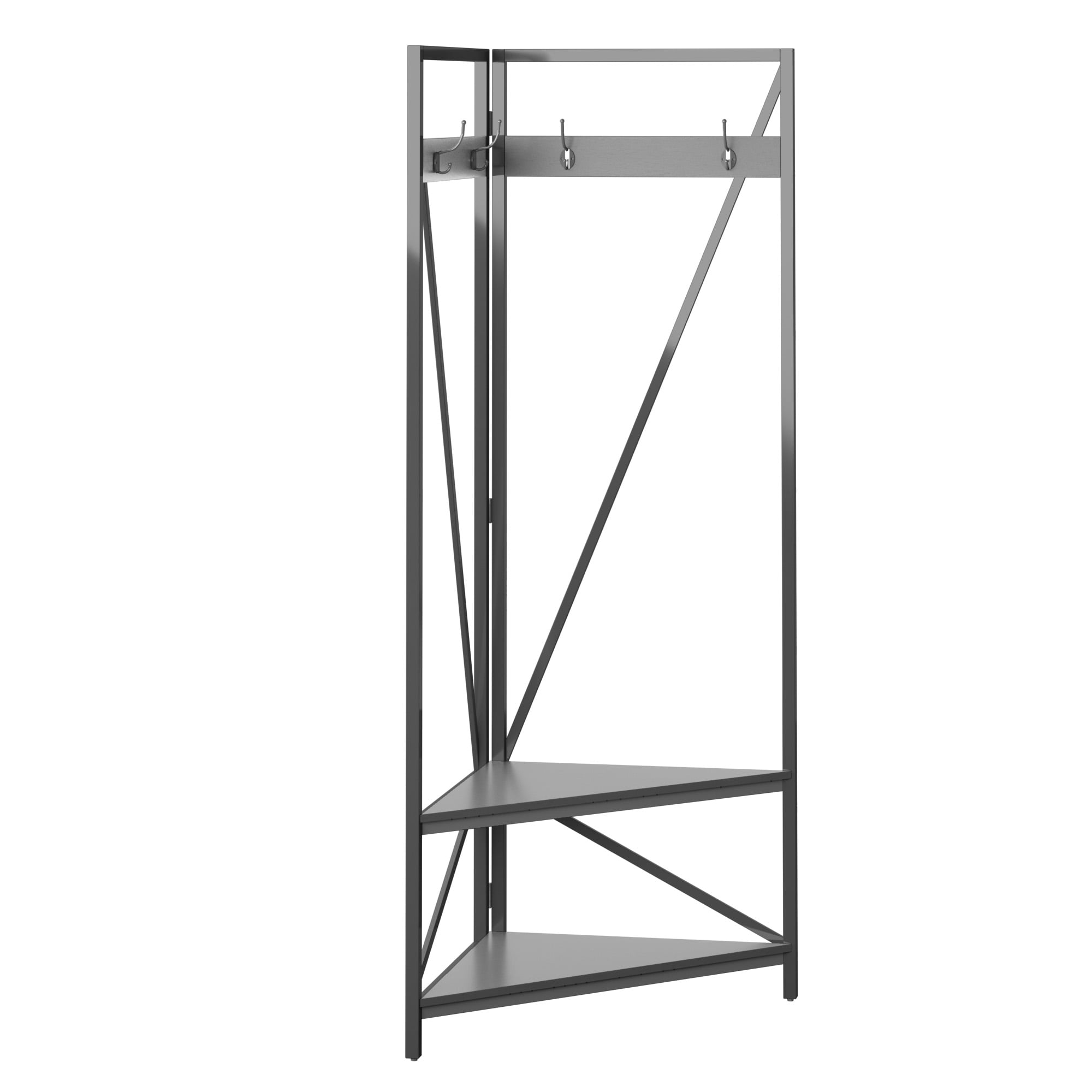 Corner Hall Tree Gray