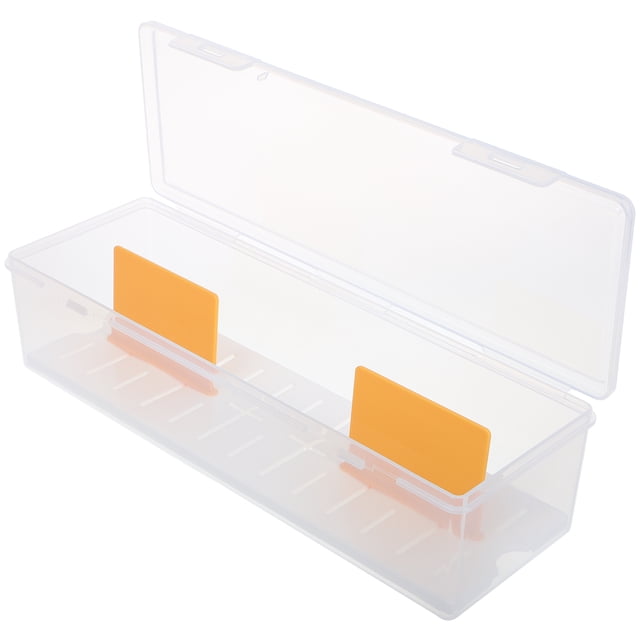 KAKOWELY trading card box Transparent Card Storage Box With Dividers Clear Organizer Box For Trading Cards Playing Card Case With Lid Sports Card Box For Organizing Transparent Boxes For Storage