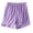 Purple, variant on HONHUZH Womens Shorts Gym Shorts Clearance Summer Elastic Waist Thin Quarter Shorts Thin Style Casual Pajamas Loose Pants